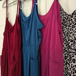 Lularoe | Leola Wide Leg Cami Jumpsuit NWOT Cranberry Red L